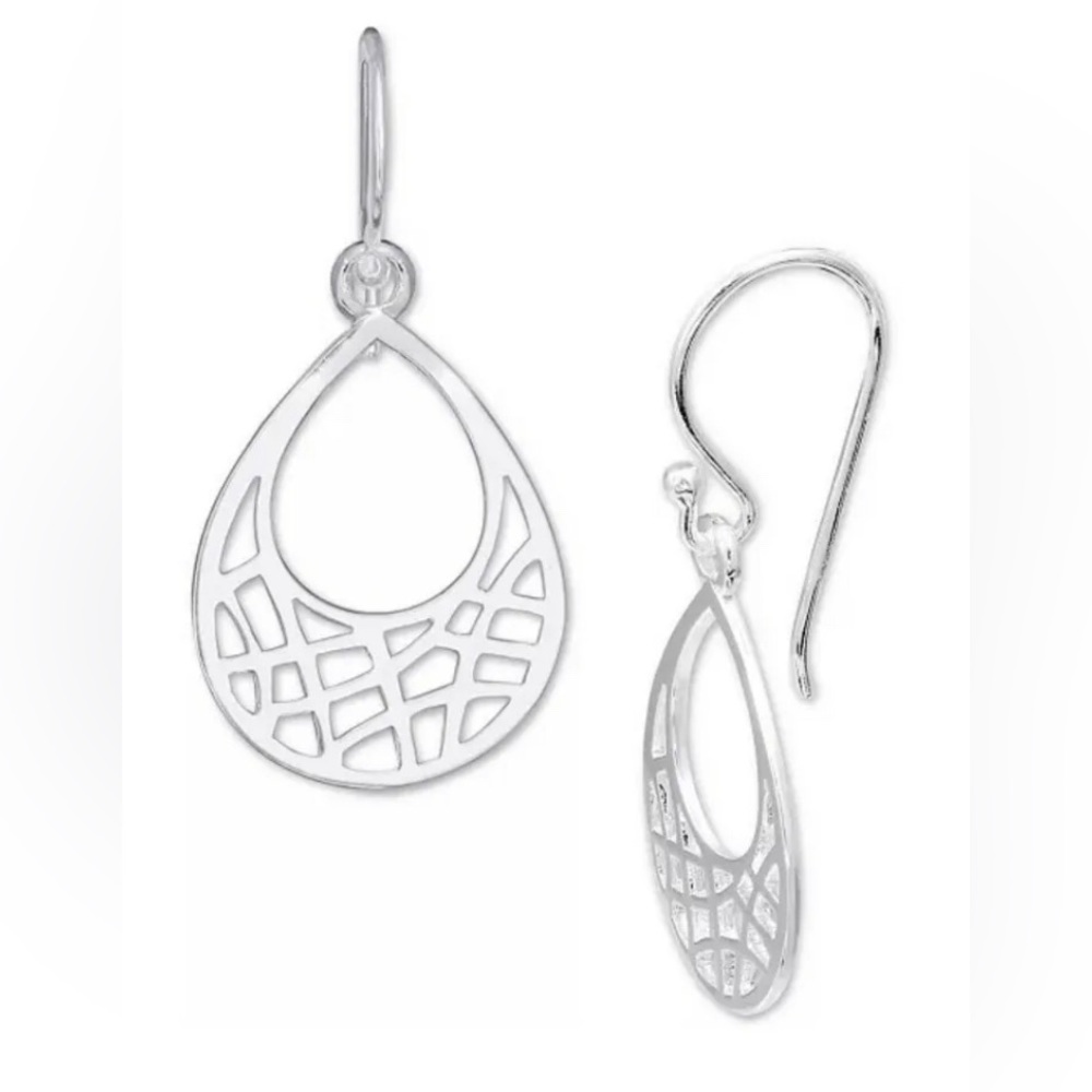 🎁 Lightweight Giani Bernini Filigree Teardrop Drop Earrings in Sterling Silver
